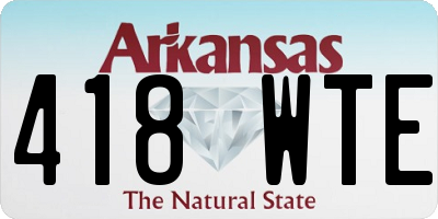 AR license plate 418WTE