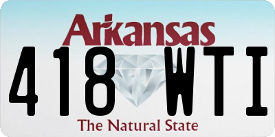 AR license plate 418WTI