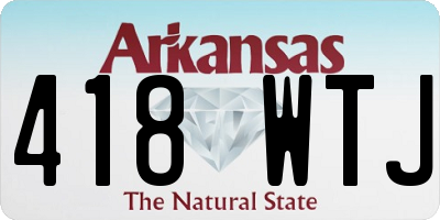 AR license plate 418WTJ