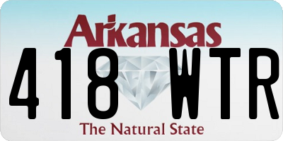 AR license plate 418WTR