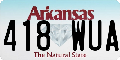 AR license plate 418WUA