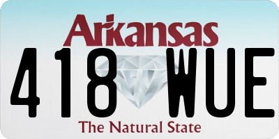 AR license plate 418WUE