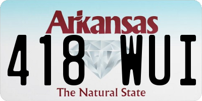 AR license plate 418WUI