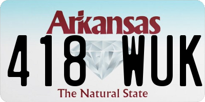 AR license plate 418WUK