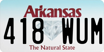 AR license plate 418WUM