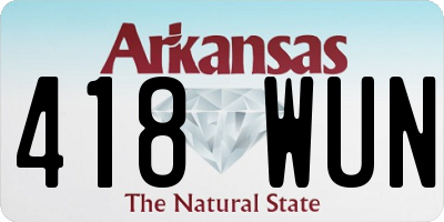 AR license plate 418WUN