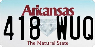 AR license plate 418WUQ