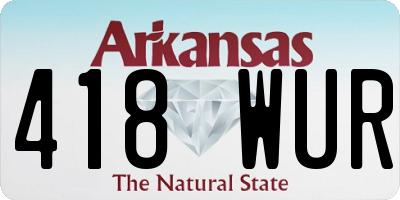 AR license plate 418WUR