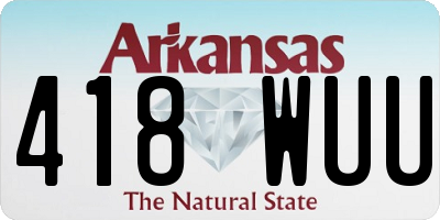 AR license plate 418WUU