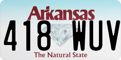 AR license plate 418WUV