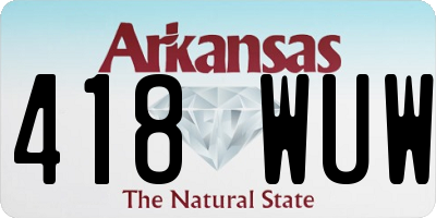 AR license plate 418WUW