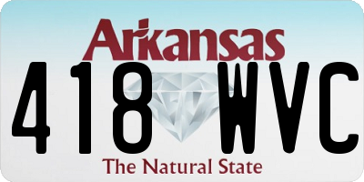 AR license plate 418WVC