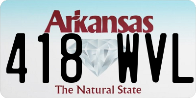 AR license plate 418WVL