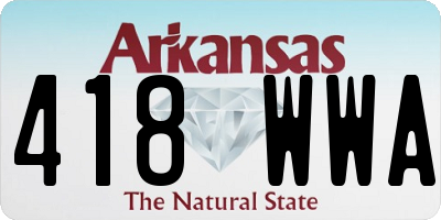 AR license plate 418WWA