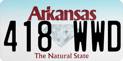 AR license plate 418WWD