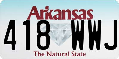 AR license plate 418WWJ