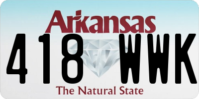 AR license plate 418WWK