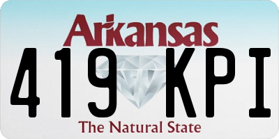 AR license plate 419KPI