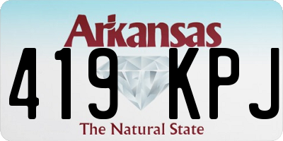 AR license plate 419KPJ