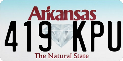 AR license plate 419KPU