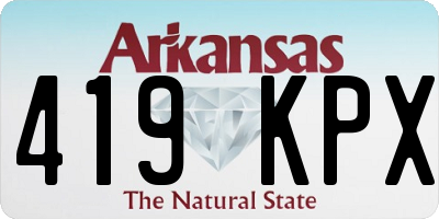 AR license plate 419KPX