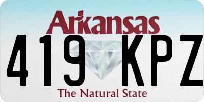 AR license plate 419KPZ
