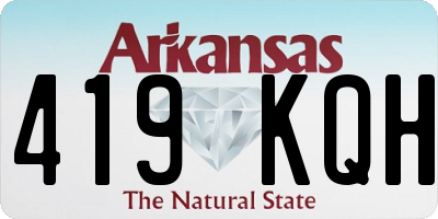 AR license plate 419KQH