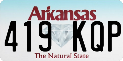 AR license plate 419KQP