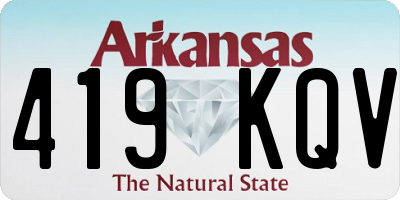 AR license plate 419KQV
