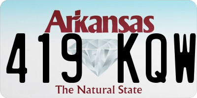 AR license plate 419KQW
