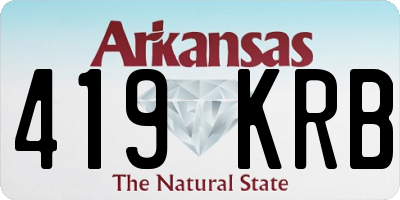 AR license plate 419KRB
