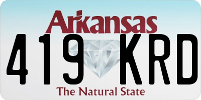 AR license plate 419KRD