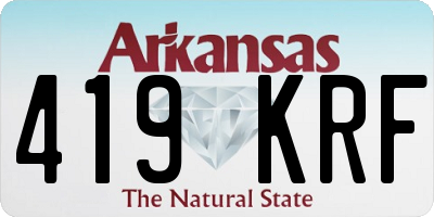 AR license plate 419KRF
