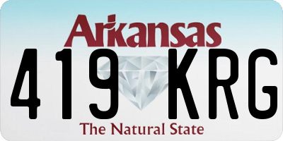 AR license plate 419KRG