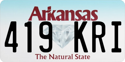 AR license plate 419KRI
