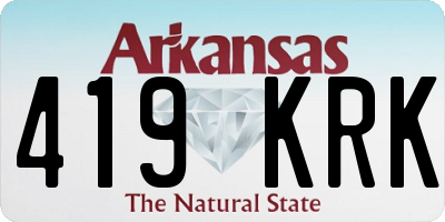 AR license plate 419KRK