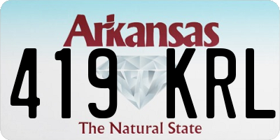 AR license plate 419KRL