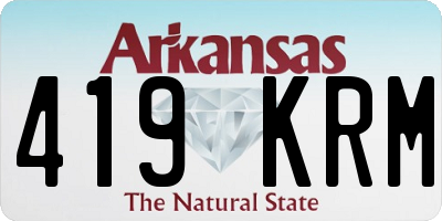 AR license plate 419KRM