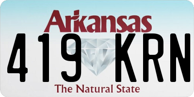 AR license plate 419KRN
