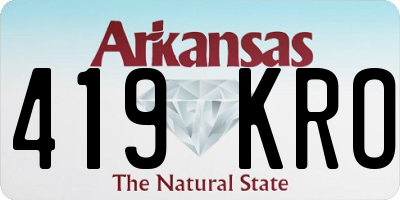 AR license plate 419KRO