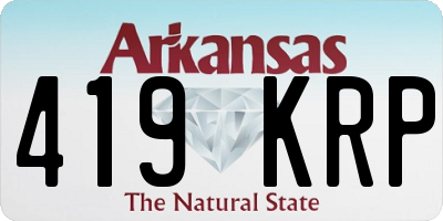 AR license plate 419KRP