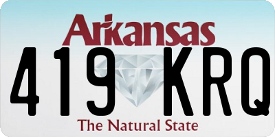 AR license plate 419KRQ