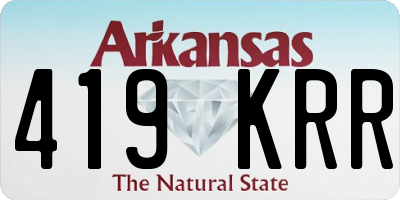 AR license plate 419KRR