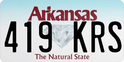 AR license plate 419KRS