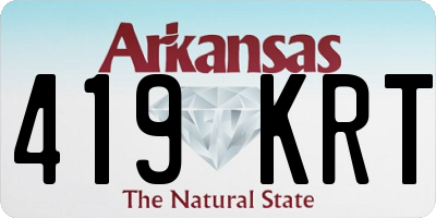 AR license plate 419KRT