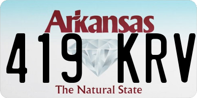 AR license plate 419KRV