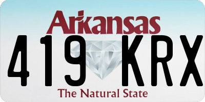 AR license plate 419KRX