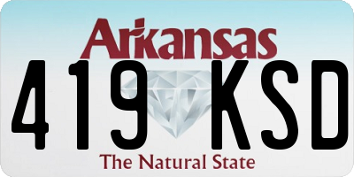 AR license plate 419KSD