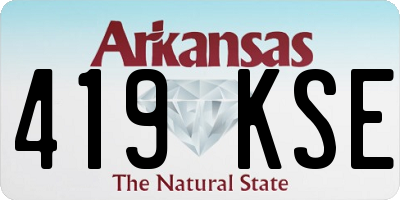 AR license plate 419KSE