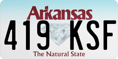 AR license plate 419KSF